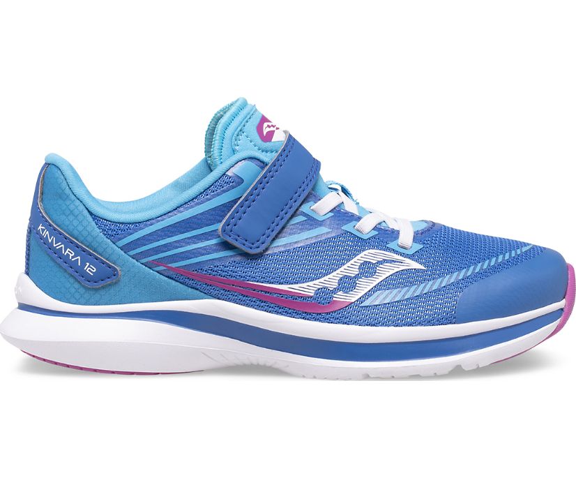 Tenis Saucony Kinvara 12 A/C Niños Azules Rosas | México 816PJJQ